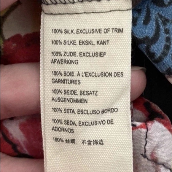 Johnny Was Aura Floral Patchwork 100% Silk Midi Slip Dress Sz XS - Picture 9 of 10